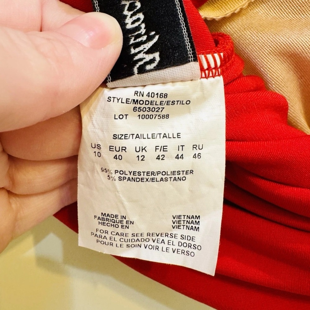 Miraclesuit Red Making Waves Tankini Underwire Swimwear Sz 10 Great Condition - Picture 13 of 16